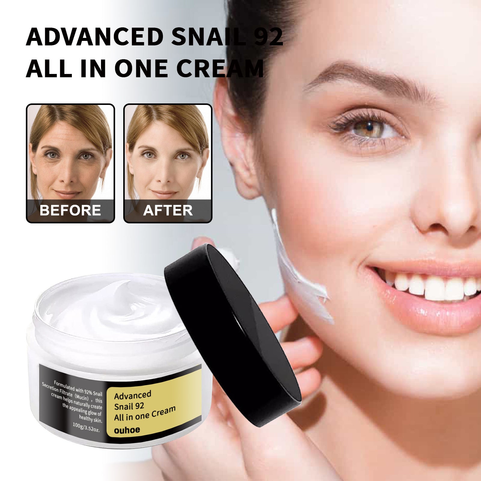 Snail Repair Cream – Wrinkle Fading & Skin Firming Moisturizer