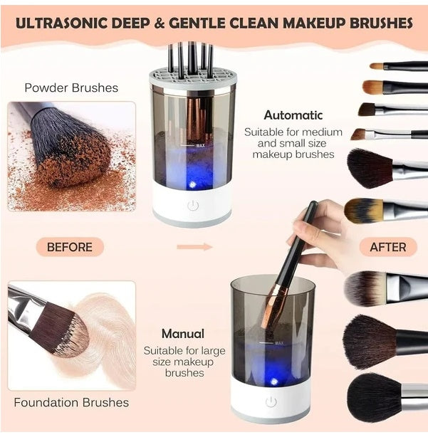 Electric Makeup Brush Cleaner – Automatic Spin Wash & Dry in Seconds