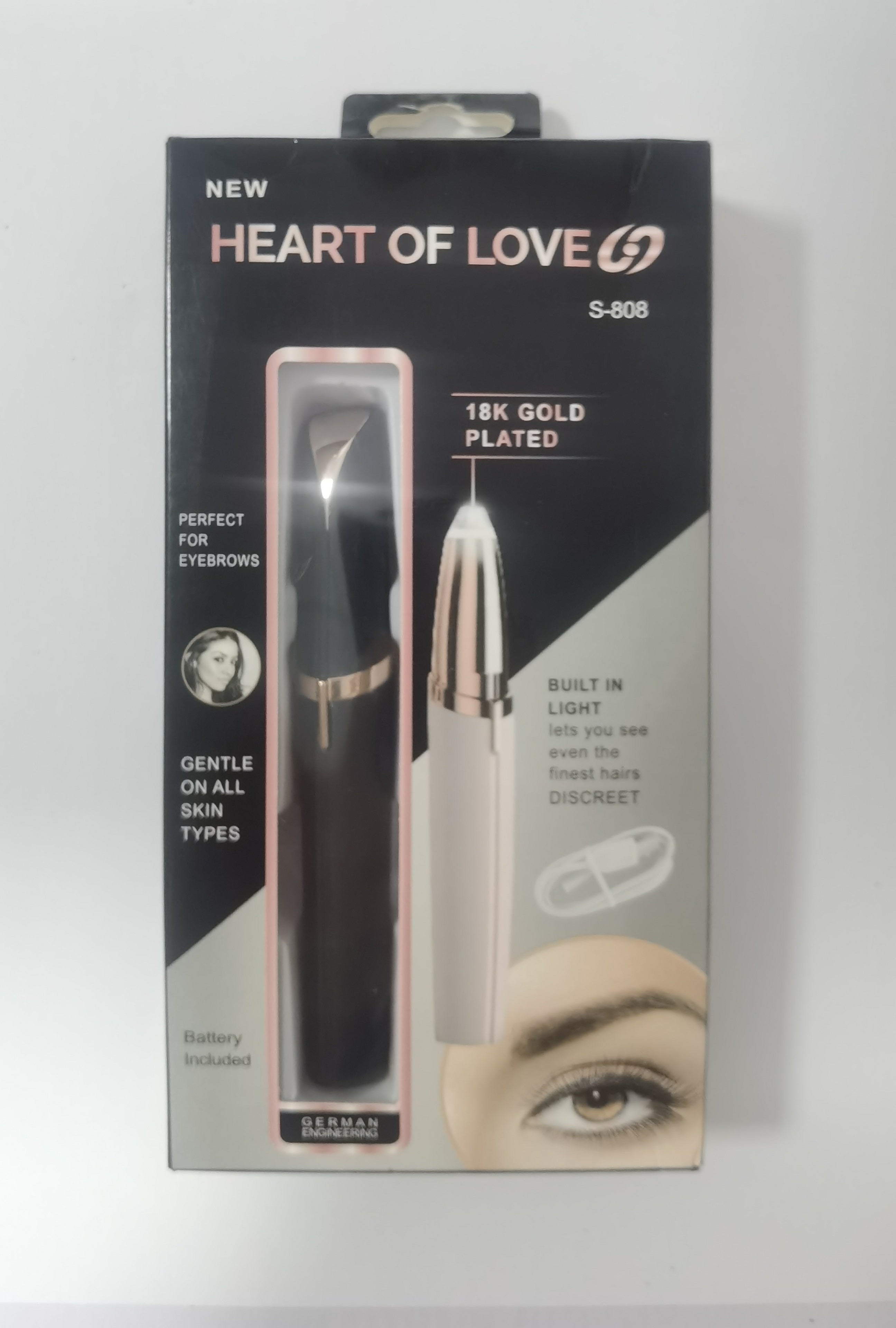 Electric Eyebrow Trimmer – Painless Hair Remover with LED Light