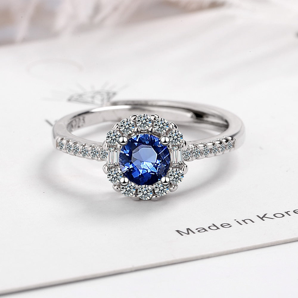 Women's White Gold Plated Adjustable Ring | Geometric Oval Fashion Jewelry