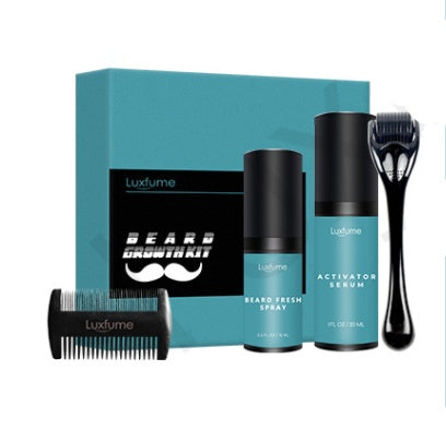 Beard Growth Kit – Microneedle Roller & Growth Serum Set