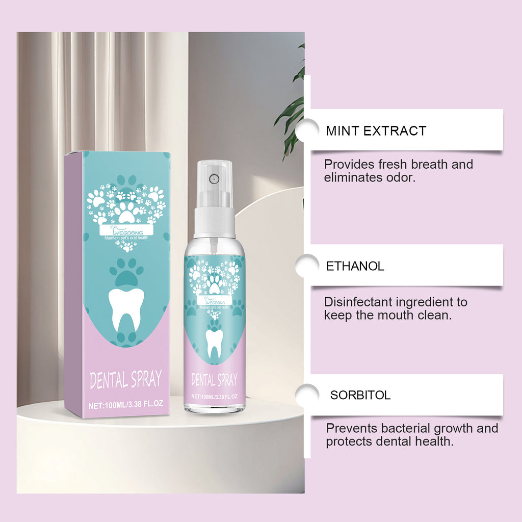 Pet Teeth Cleaning Spray – Fresh Breath & Oral Care for Dogs & Cats
