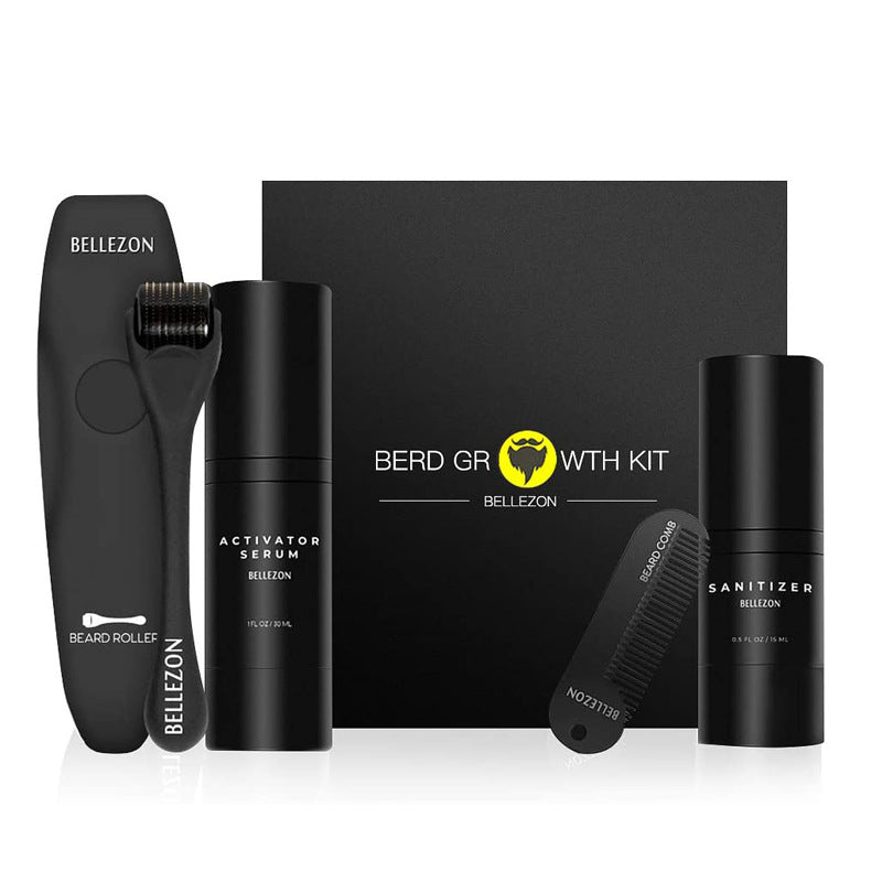 Beard Growth Kit – Microneedle Roller & Growth Serum Set