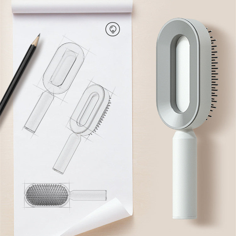 Self-Cleaning Detangling Hair Brush – Scalp Massage & Anti-Static