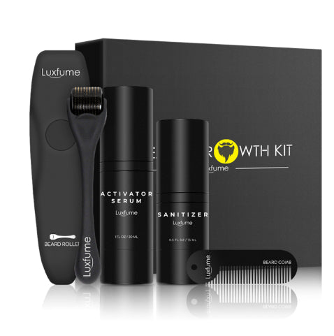 Beard Growth Kit – Microneedle Roller & Growth Serum Set