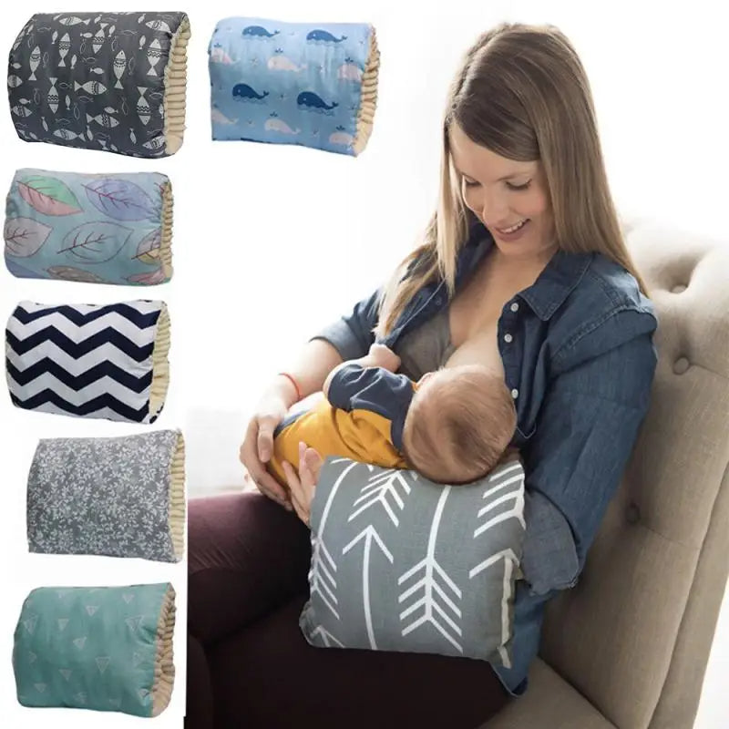 Baby Nursing Arm Pillow – Soft Cotton Breastfeeding Support Cushion