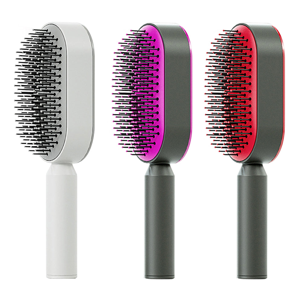 Self-Cleaning Detangling Hair Brush – Scalp Massage & Anti-Static