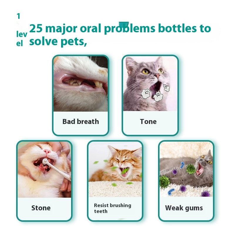 Pet Mouthwash Water Additive – Mint Dental Formula for Dogs & Cats