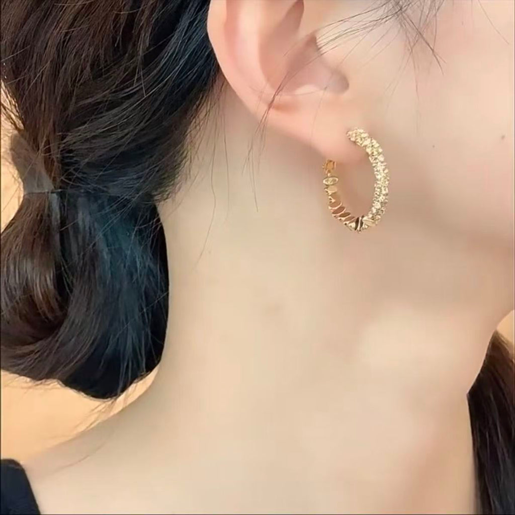2026 Trendy Zircon Ear Cuffs — Niche Luxury Hoop Earrings