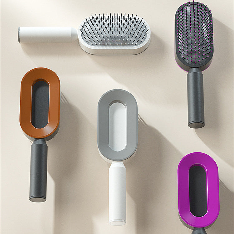 Self-Cleaning Detangling Hair Brush – Scalp Massage & Anti-Static