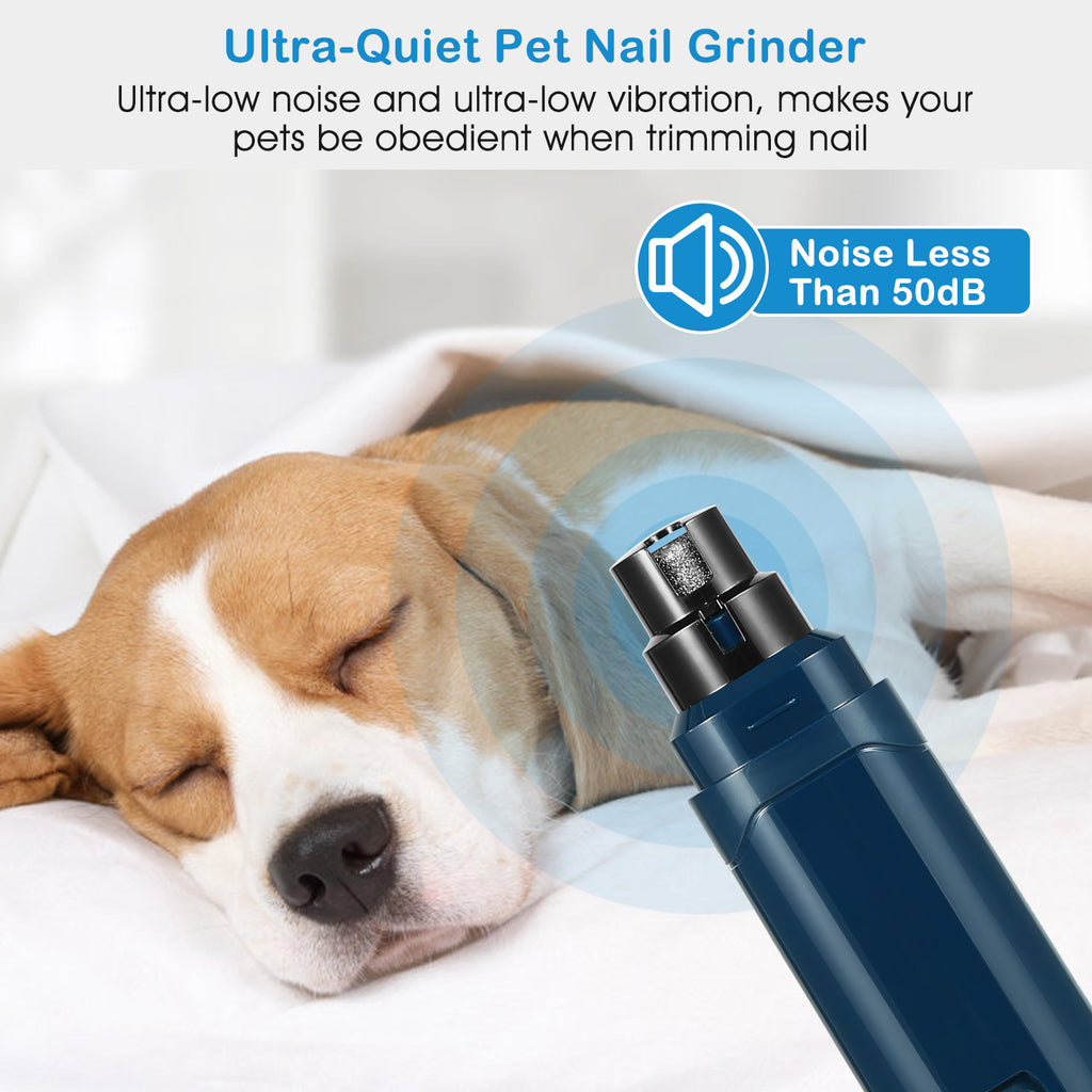 Pet Nail Grinder – Quiet USB Rechargeable Trimmer for Dogs & Cats