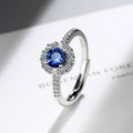 Women's White Gold Plated Adjustable Ring | Geometric Oval Fashion Jewelry