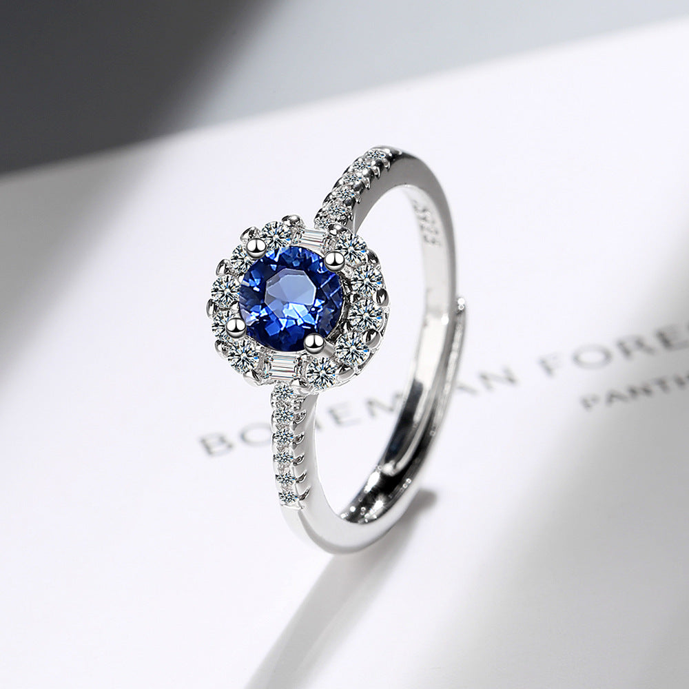 Women's White Gold Plated Adjustable Ring | Geometric Oval Fashion Jewelry