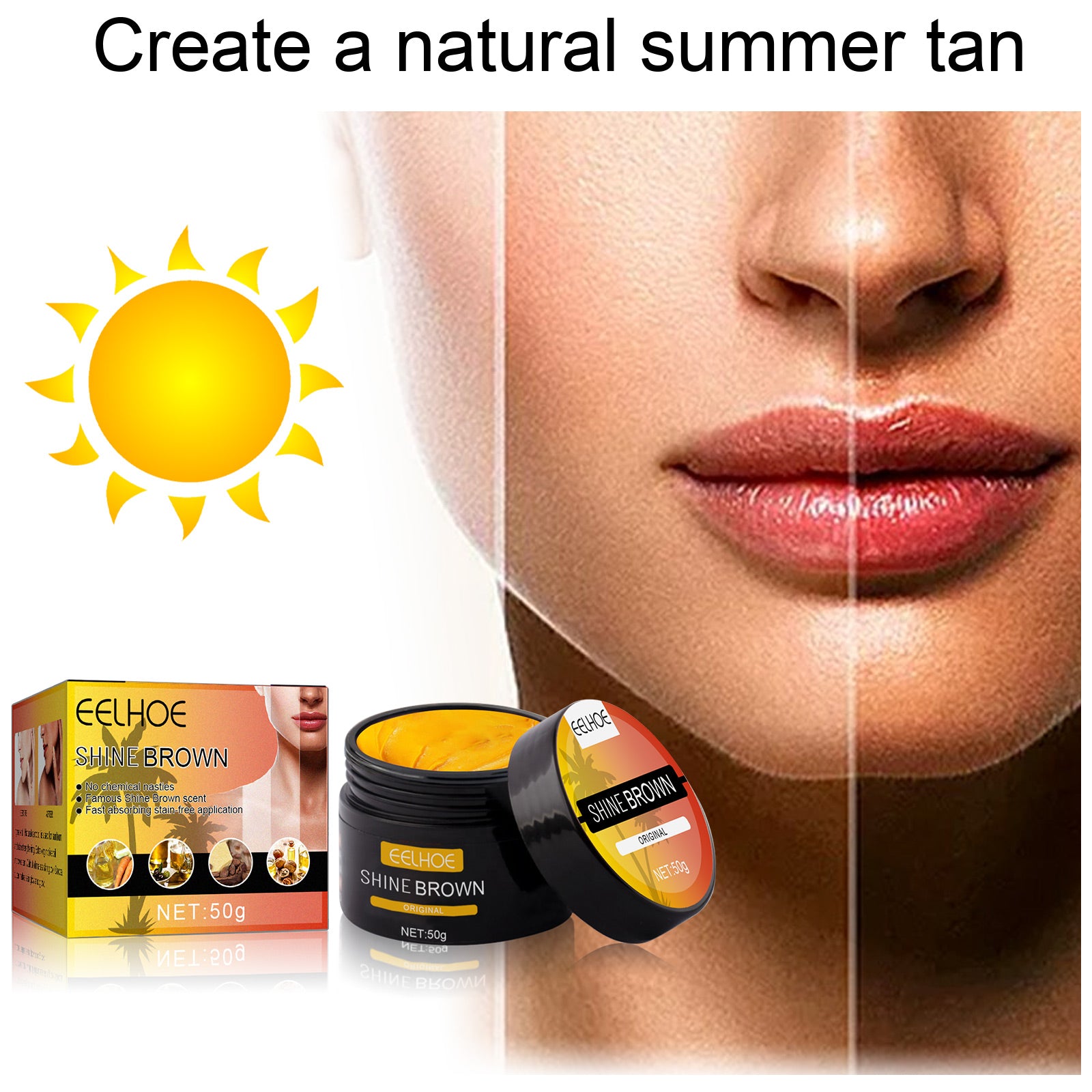 Body Tanning & Moisturizing Cream – Aloe Gel & Sun Repair Collection