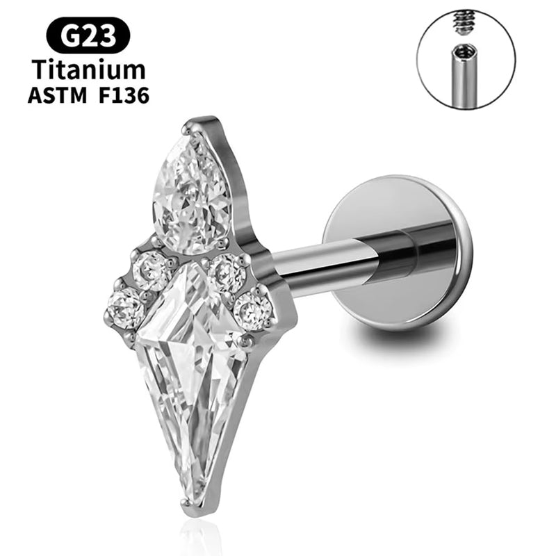 Women's Zircon Flower Earrings | Crystal Cluster Stainless Steel Studs