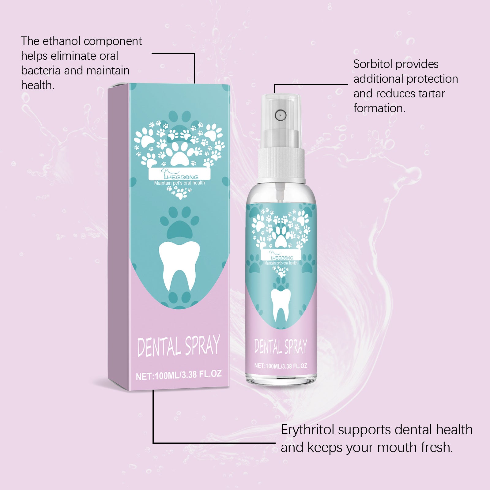 Pet Teeth Cleaning Spray – Fresh Breath & Oral Care for Dogs & Cats
