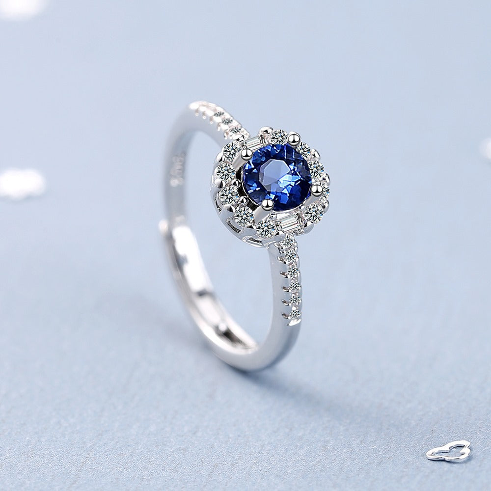 Women's White Gold Plated Adjustable Ring | Geometric Oval Fashion Jewelry